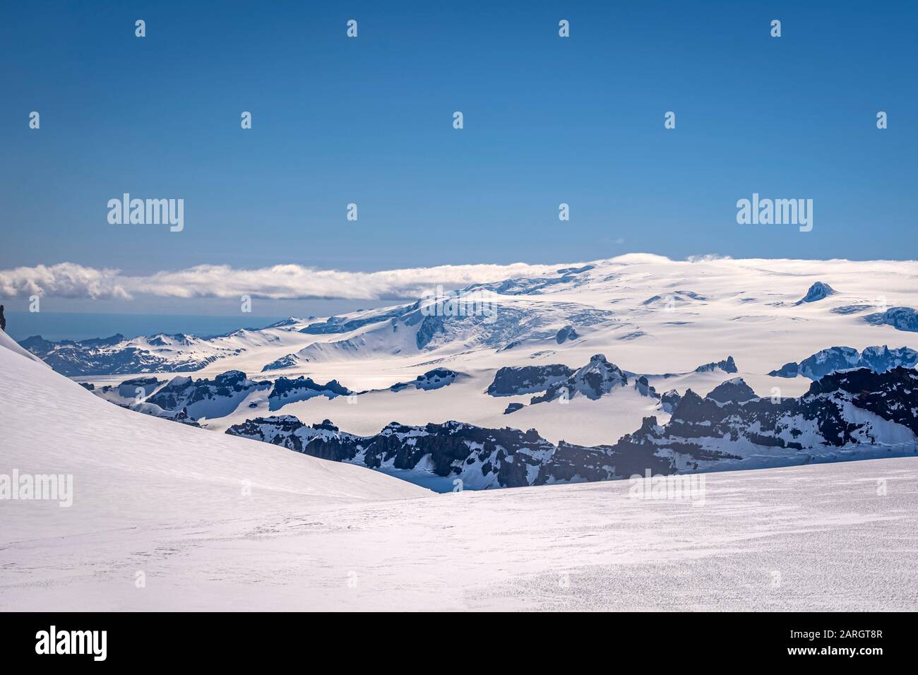 Glacier D'Oraefajokull, Parc National De Vatnajokull, Islande Banque D'Images