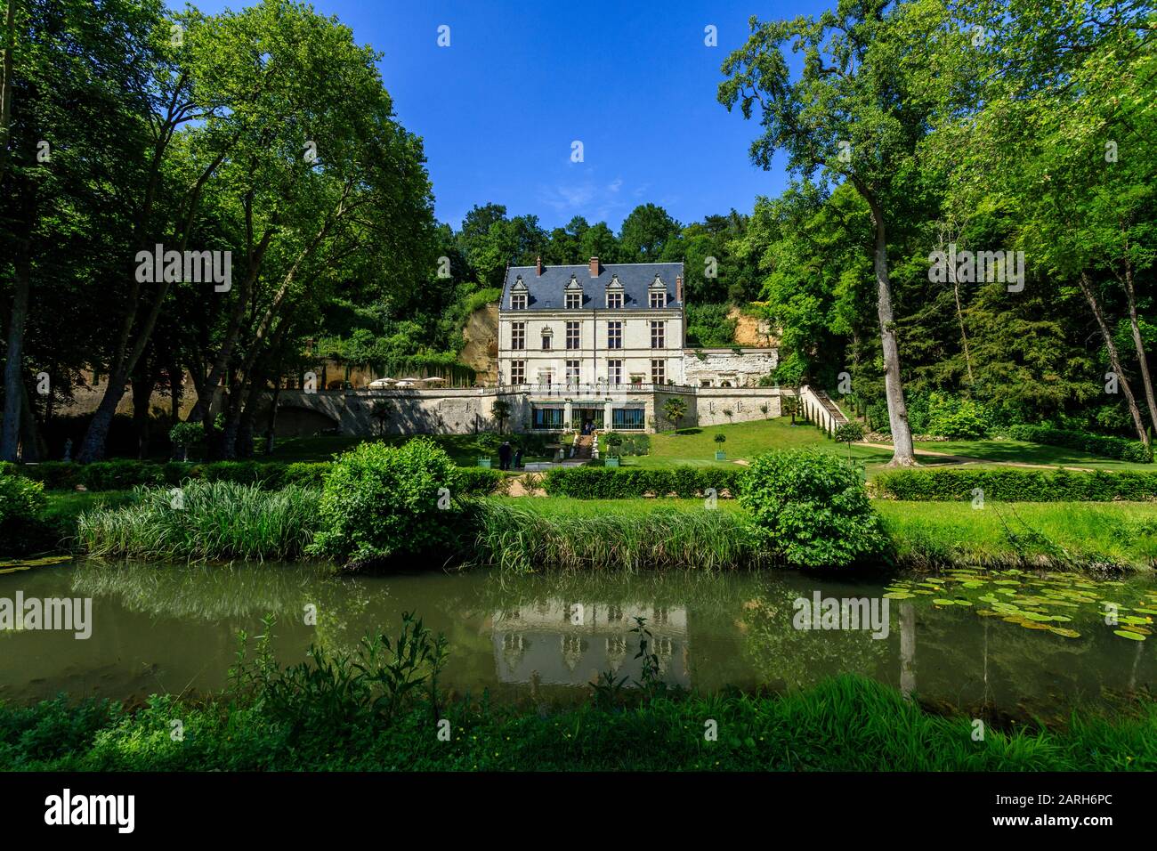 France, Indre et Loire, Vallée de la Loire classée au patrimoine mondial par l'UNESCO, Amboise, Château-Gaillard domaine royal et jardins, château, les Grands Banque D'Images