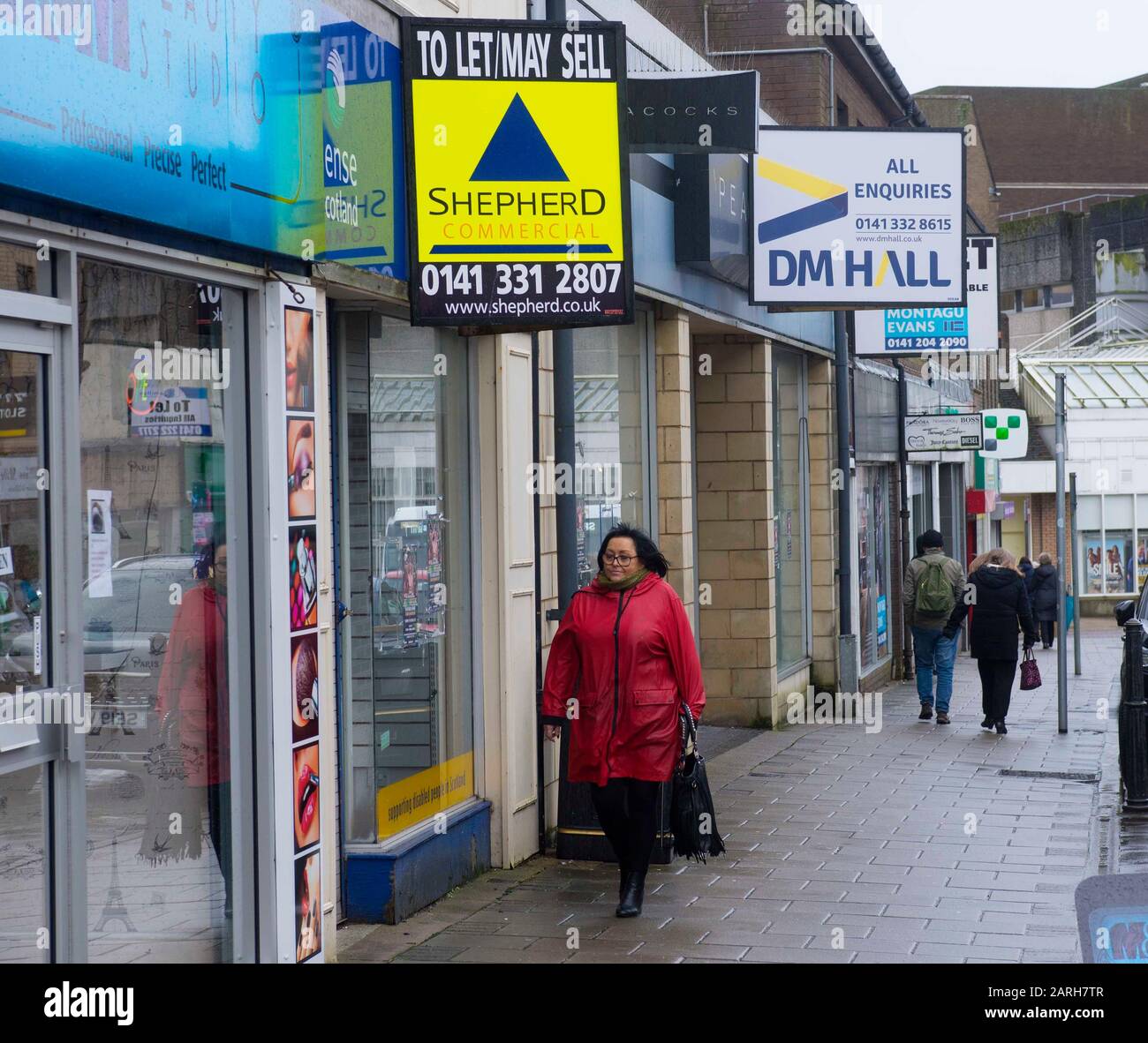 Greenock, Inverclyde, Ecosse le centre-ville de Greenock a été nommé comme la région la plus privée d'Écosse où les résidents sont 4 fois plus susceptibles de mourir que leurs homologues plus riches. Crédit: Chris Mcnulty/Alay Live News Banque D'Images