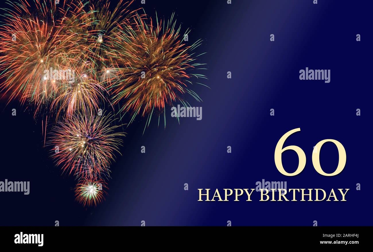 félicitations et joyeux anniversaire 60 ans Banque D'Images