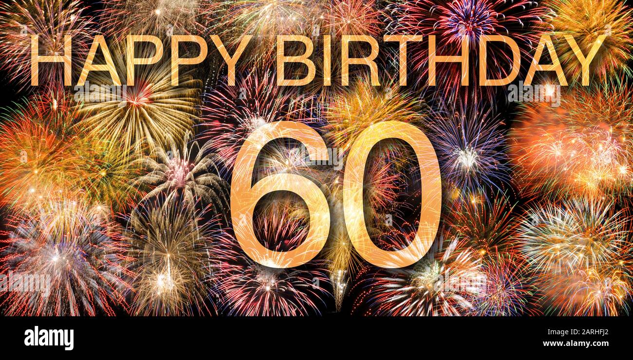 Felicitations Et Joyeux Anniversaire 60 Ans Photo Stock Alamy