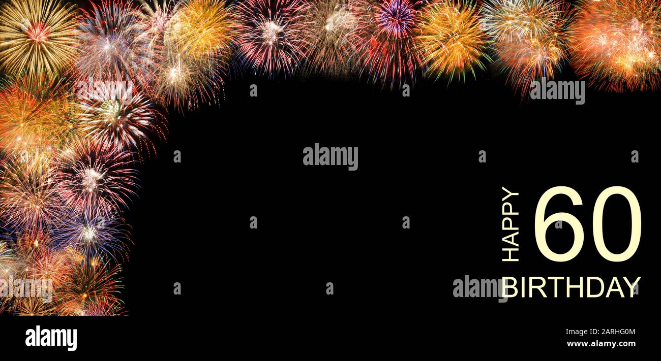 félicitations et joyeux anniversaire 60 ans Banque D'Images