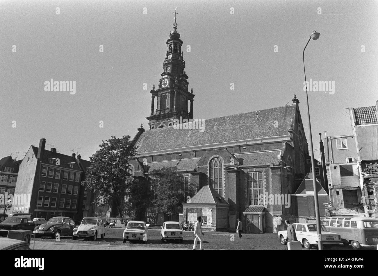 Zuiderkerk à Amsterdam Date: 7 octobre 1971 lieu: Amsterdam, Nieuwmarktbuurt, Noord-Holland mots clés: Églises, sculptures de ville Banque D'Images