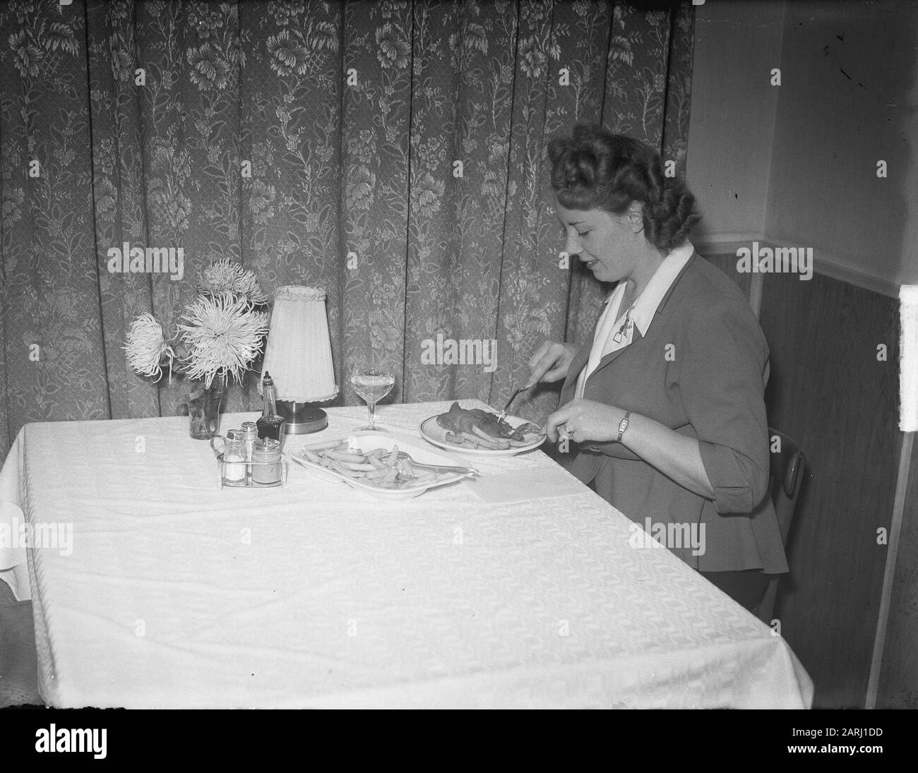 Fish and chips firma Cornelisse Vijzelstraat 121 Date : 31 octobre 1950 Banque D'Images