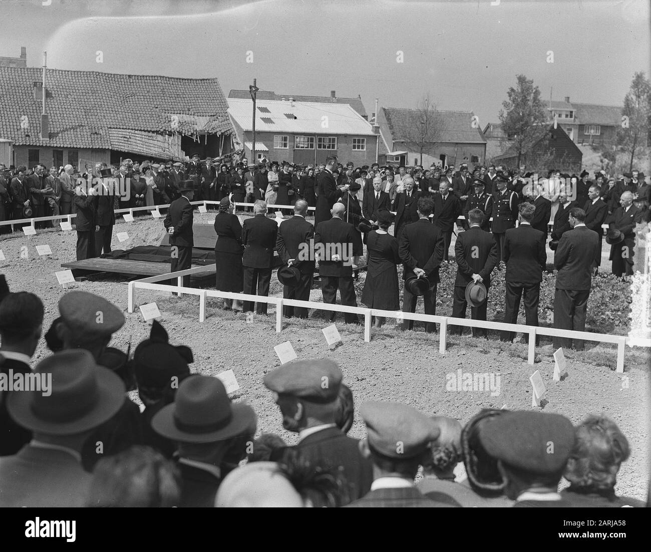 Herbegr. À Stavenisse de 128 victimes de la tempête Date: 4 juillet 1953 lieu: Stavenisse, Zeeland Banque D'Images