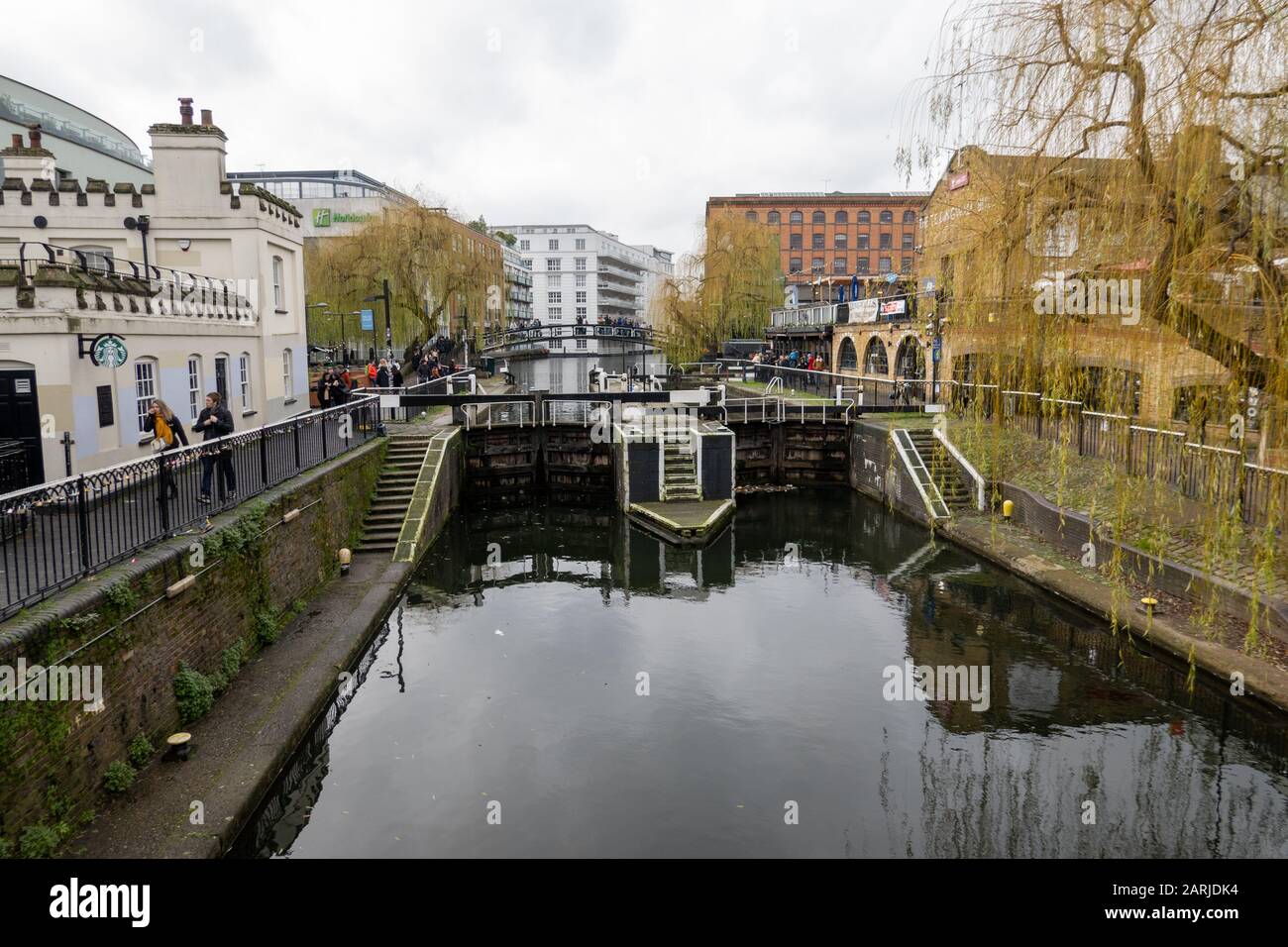 Hampstead Road Lock, Regents Canal, Camden Market, Londres, Royaume-Uni Banque D'Images
