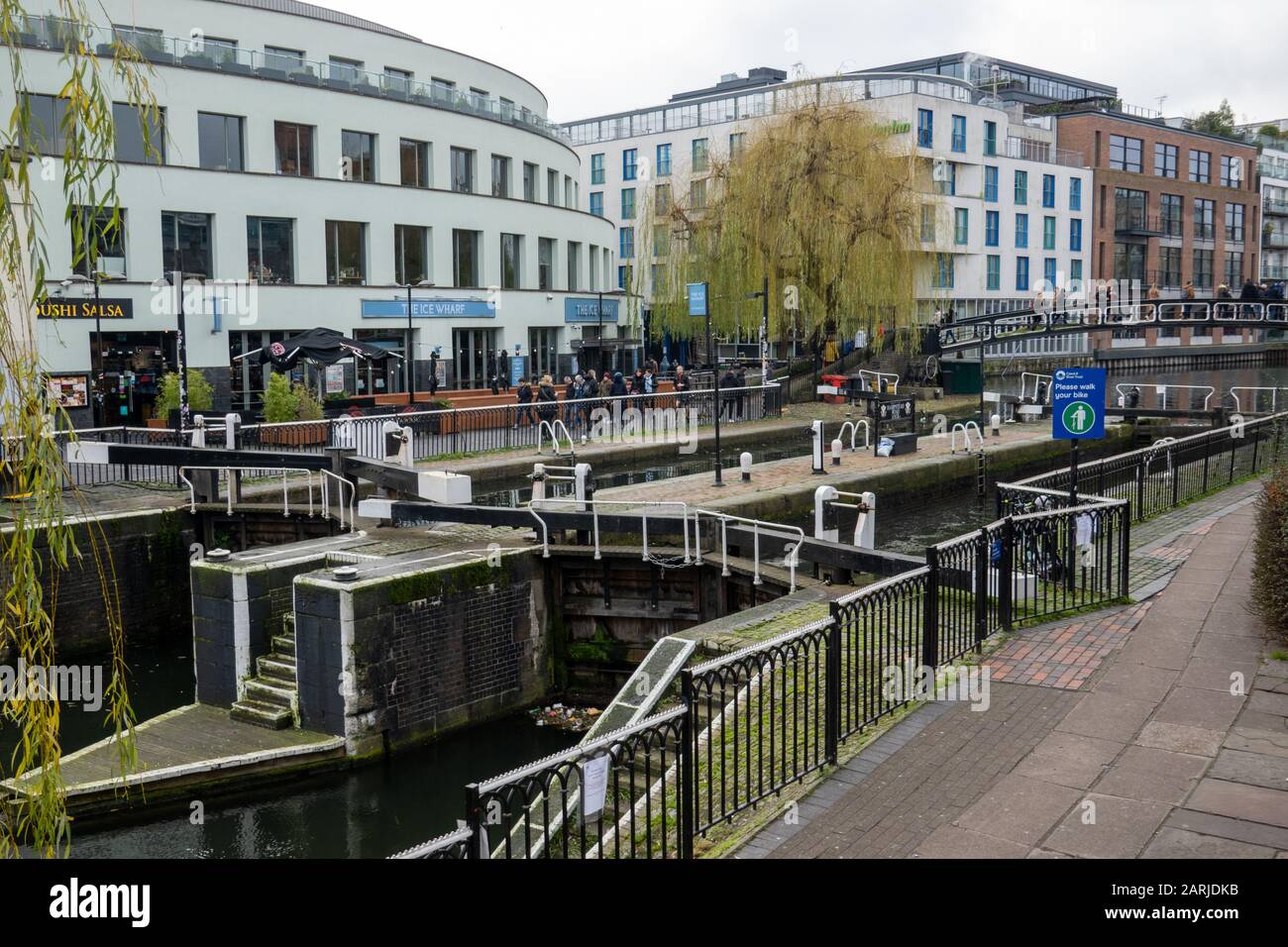 Hampstead Road Lock, Regents Canal, Camden Market, Londres, Royaume-Uni Banque D'Images