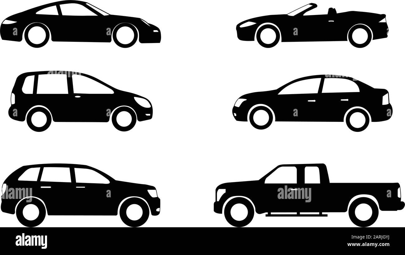 jeu de silhouettes de voiture - vecteur Illustration de Vecteur