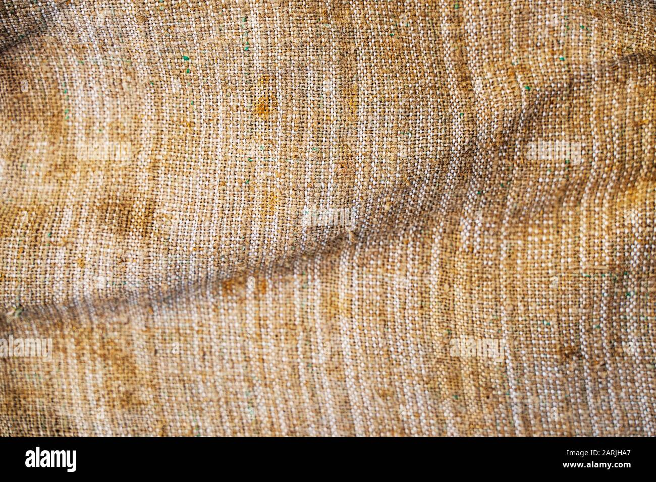Toile de jute à toile de fond vintage. Ancienne texture textile Banque D'Images