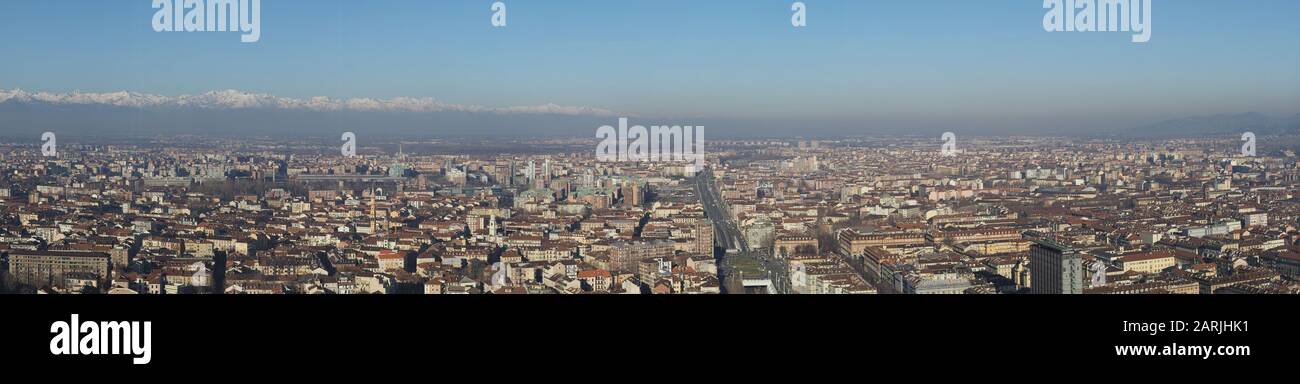 Vue panoramique sur la ville de Turin, Italie Banque D'Images