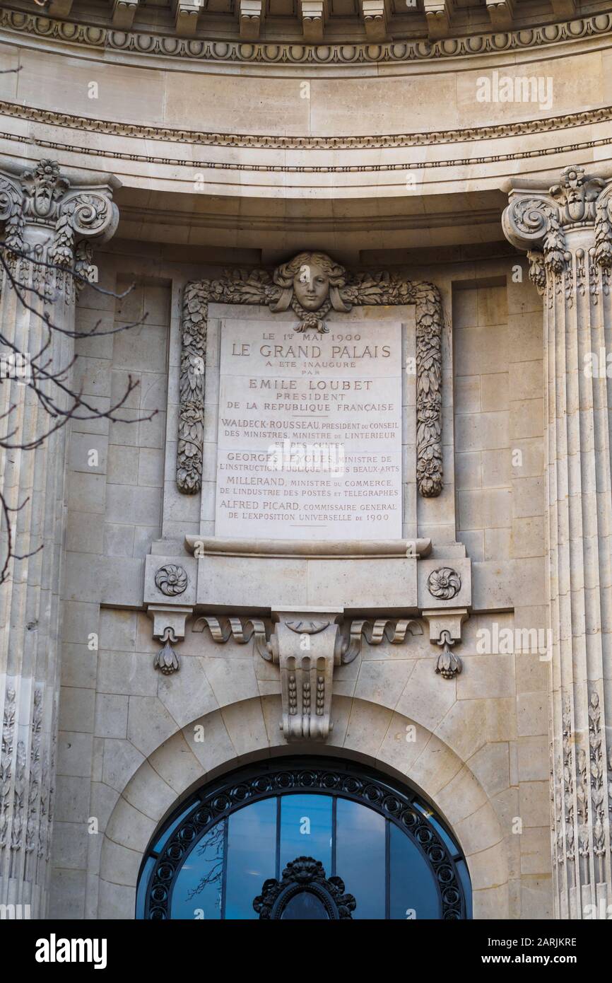Accès secondaire au Grand Palais de Paris Banque D'Images