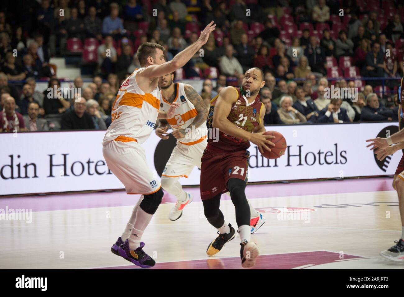 Venezia, Italie, 28 Jan 2020, jeremy chappell (umana reyer venezia) tenta l'entrata pendant Umana Reyer Venezia vs Promitheas Patras - Championnat EuroCup de basket-ball - crédit: LPS/Mattia Radoni/Alay Live News Banque D'Images