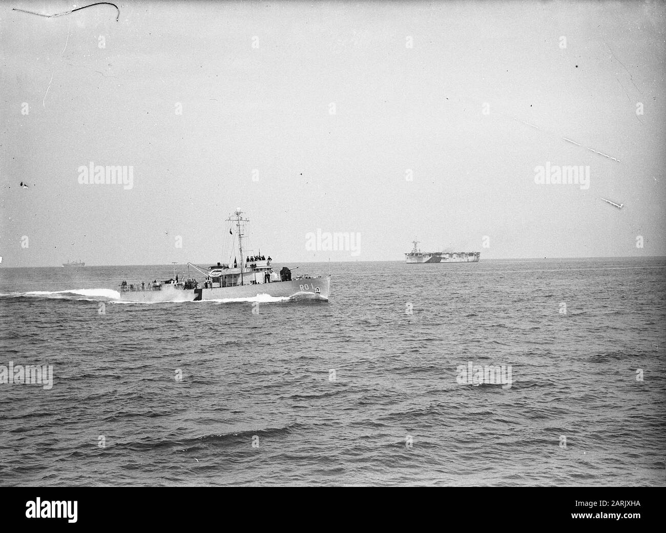 Rh. Mme Dan. 'Karel Doorman; Reine Wilhelmina Date : 1er Juillet 1947 Banque D'Images