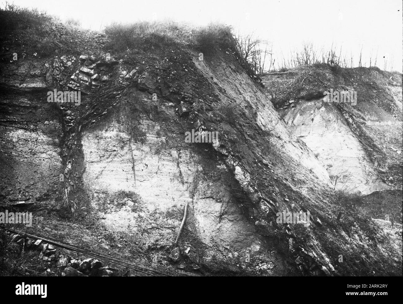 Géologie, basaltgang, graniettuf Date : non daté mots clés : basaltgang, géologie, graniettuf Banque D'Images