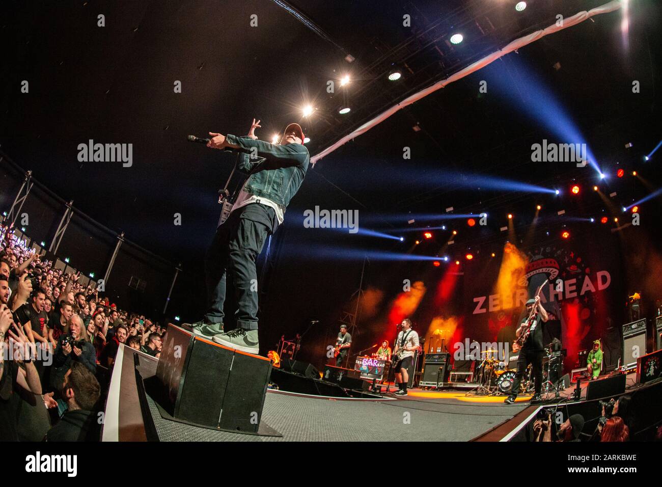 Milan Italie. 28 Janvier 2020. Le groupe américain de punk/rock ZEBRAHEAD se produit en direct sur scène dans le district de Lorenzini ouvrant le spectacle De Sum 41. Banque D'Images