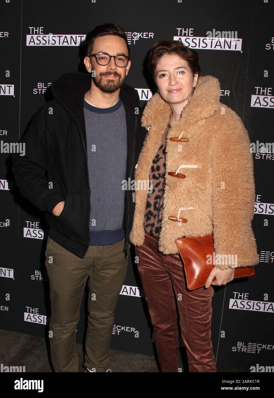 New York, NY, États-Unis. 28 janvier 2020. Jorma Taccone et Marielle Heller au NY Special screening of The Assistant au Metrograph à New York le 28 janvier 2020. Crédit: Erik Nielsen/Media Punch/Alay Live News Banque D'Images