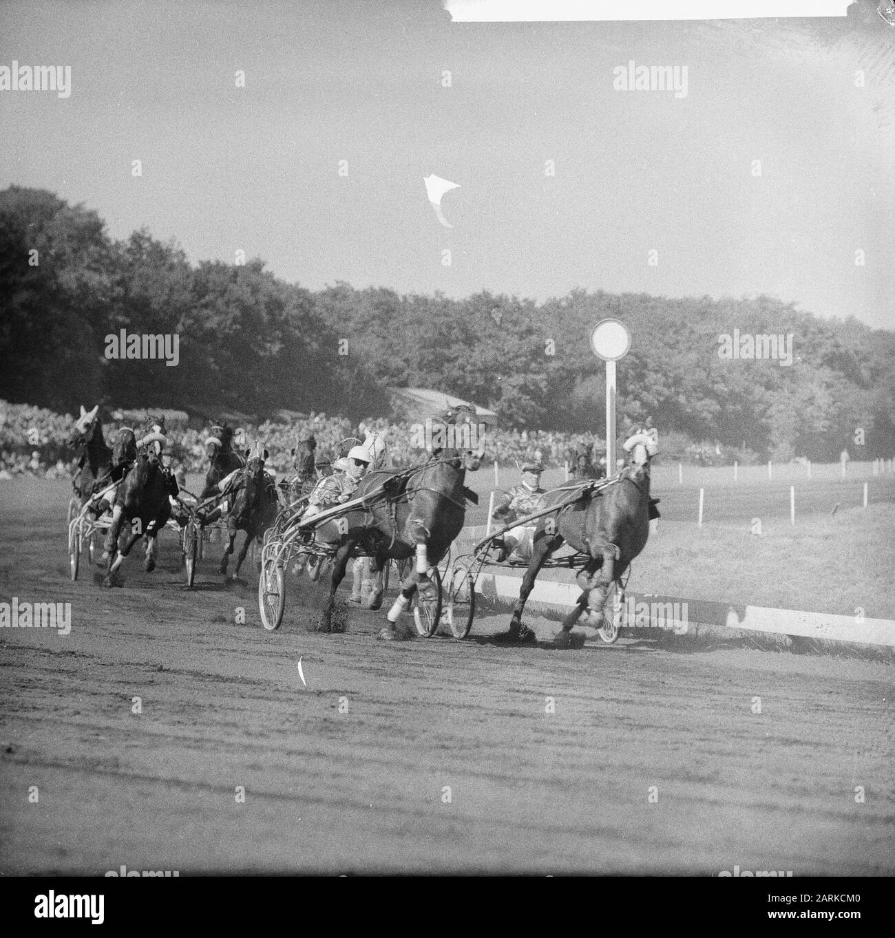 Grand Prix der Lage Landen (gagnant Mon Poulot a rencontré pikeur M. Martens) Date : 24 juin 1962 lieu : Duindigt mots clés : trotting, équestre Banque D'Images