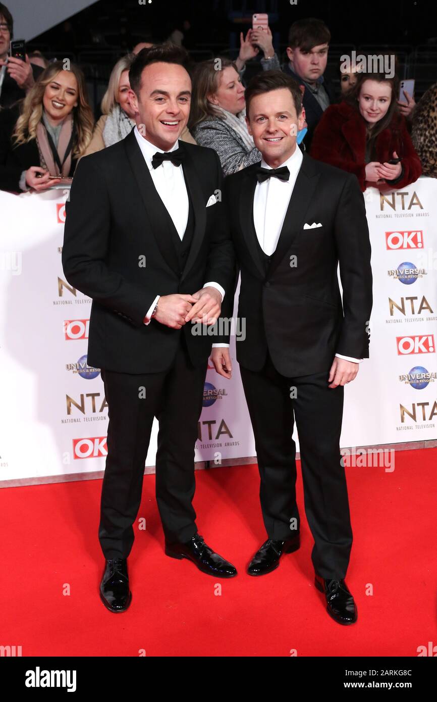 Anthony McPartlin et Declan Donnelly, National Television Awards, The O2, Londres, Royaume-Uni, 28 janvier 2020, photo de Richard Goldschmidt Banque D'Images