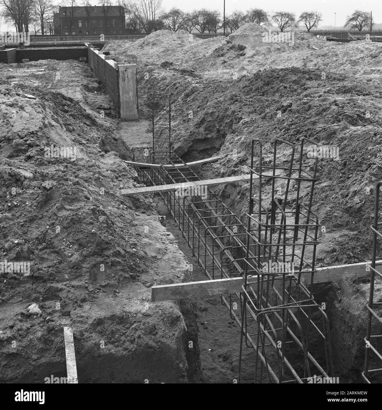 Foundation sports hall à Xanten (Allemagne) Date: 1973 lieu: Allemagne, Xanten mots clés: Architecture, fondations, salles de sport Banque D'Images