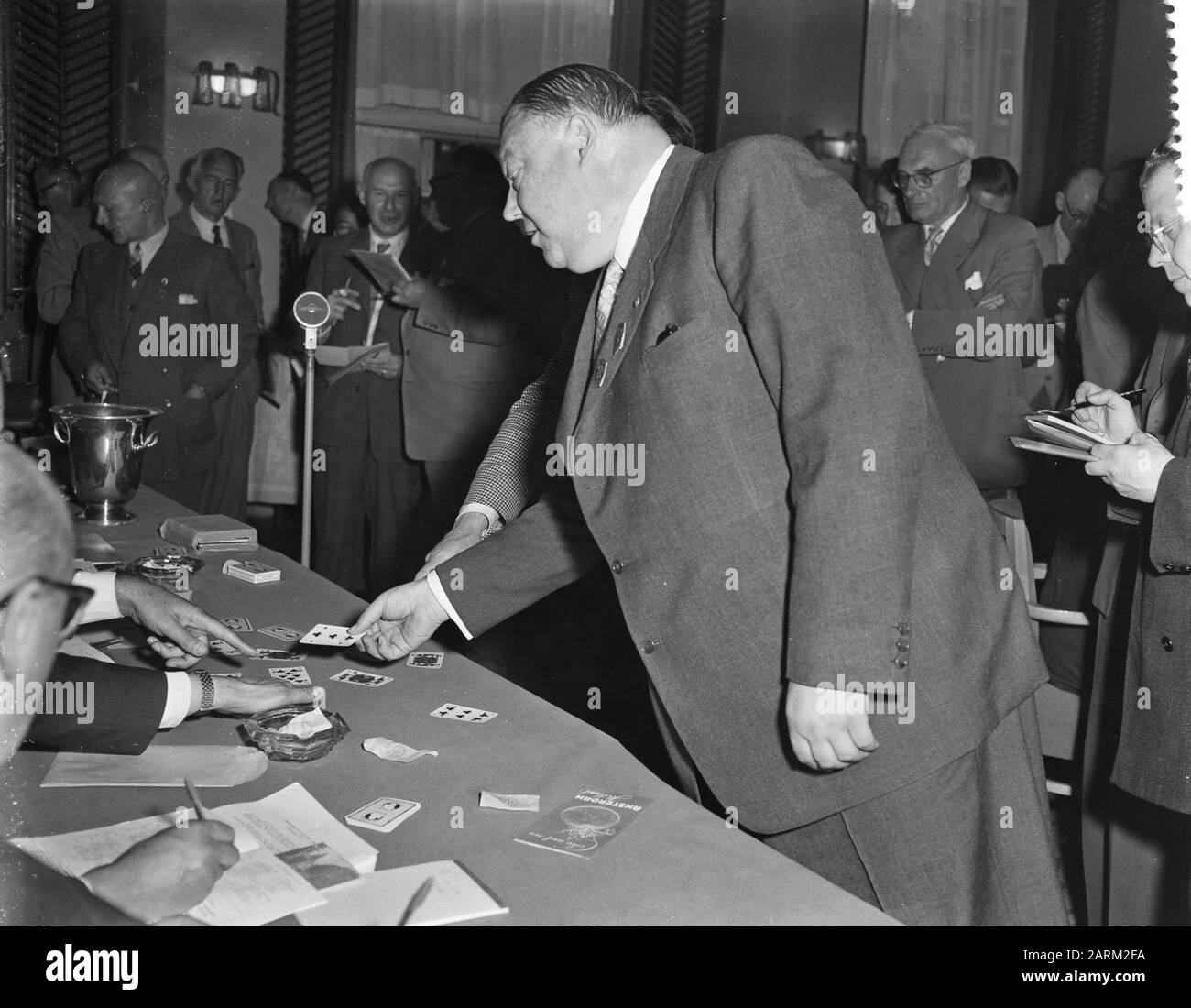 Championnat Européen De Pont Carlton Amsterdam Date: 1 Juillet 1955 Lieu: Amsterdam, Noord-Holland Nom Personnel: Carlton Banque D'Images