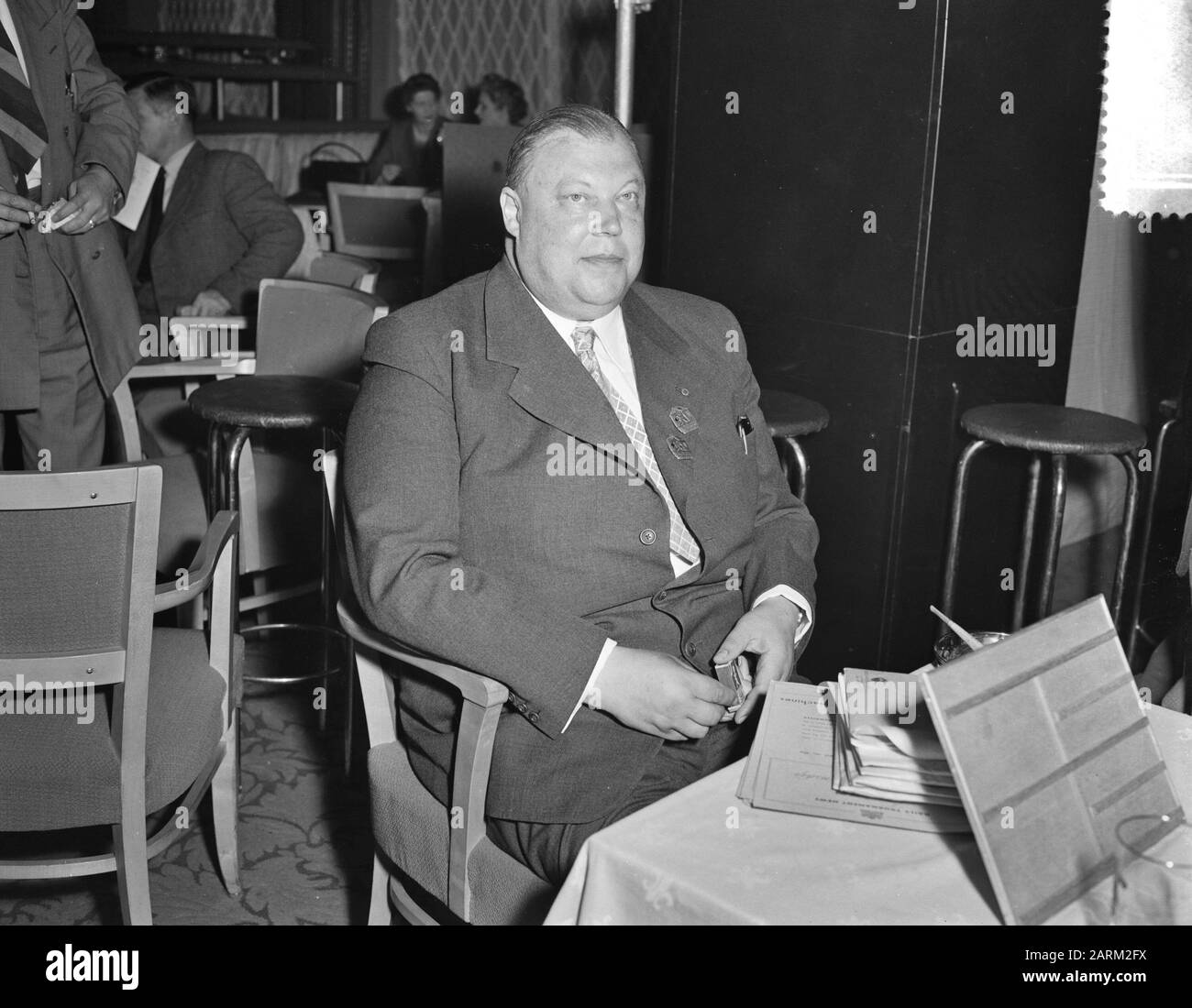 Championnat Européen De Pont Carlton Amsterdam Date: 1 Juillet 1955 Lieu: Amsterdam, Noord-Holland Nom Personnel: Carlton Banque D'Images