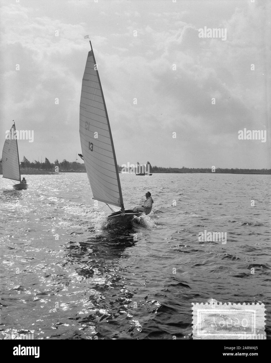 Championnats d'Europe un homme szwaardboats Loosdrecht Date: 20 août 1956 lieu: Loosdrecht mots clés: CHAMPONIES Banque D'Images