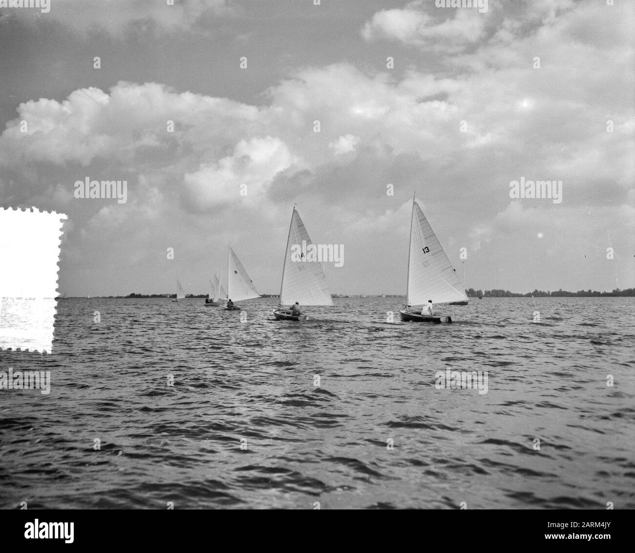 Championnats d'Europe un homme szwaardboats Loosdrecht Date: 20 août 1956 lieu: Loosdrecht mots clés: CHAMPONIES Banque D'Images