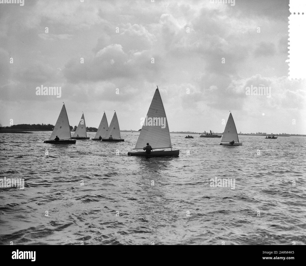 Championnats d'Europe un homme szwaardboats Loosdrecht Date: 20 août 1956 lieu: Loosdrecht mots clés: CHAMPONIES Banque D'Images