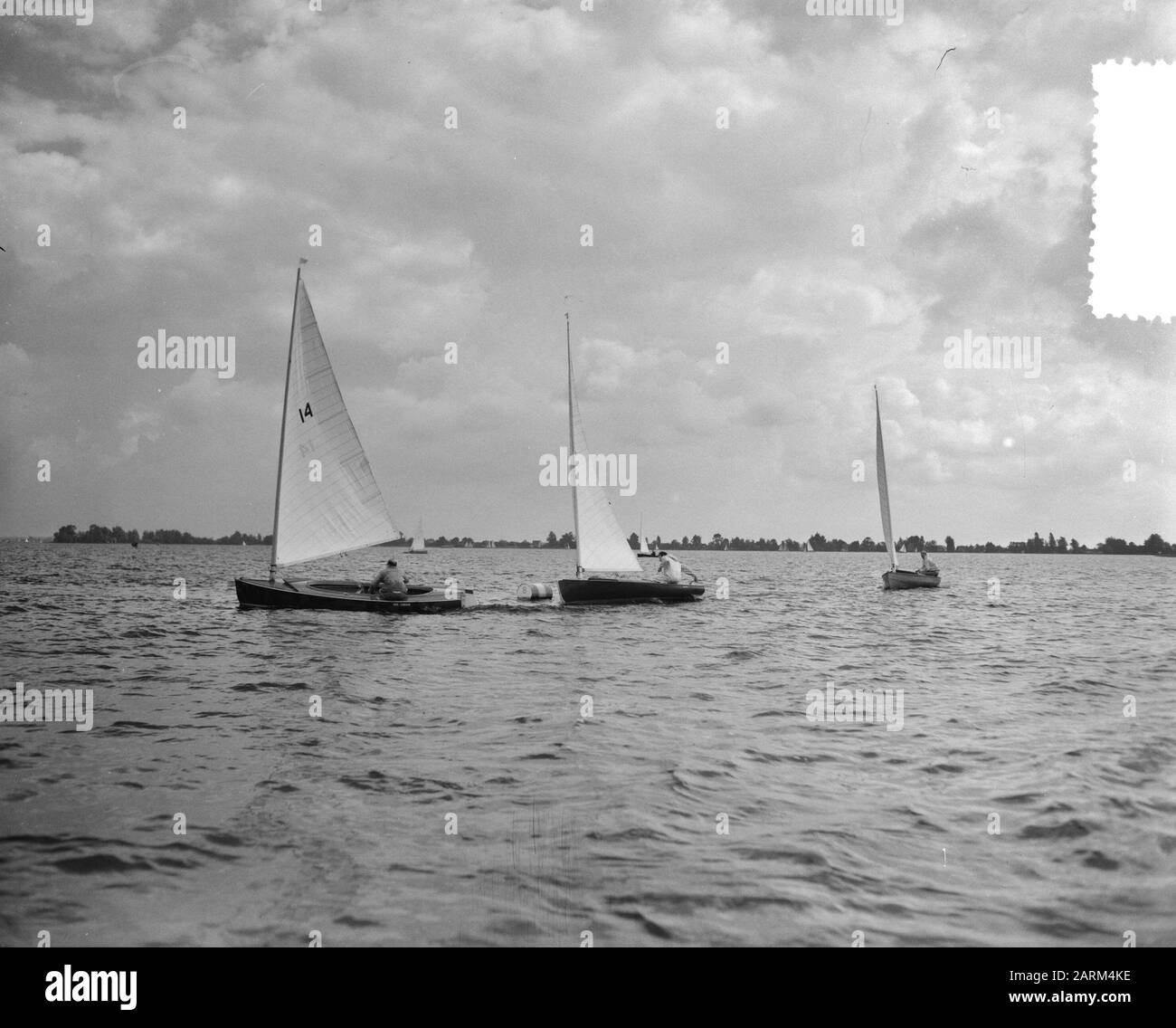 Championnats d'Europe un homme szwaardboats Loosdrecht Date: 20 août 1956 lieu: Loosdrecht mots clés: CHAMPONIES Banque D'Images