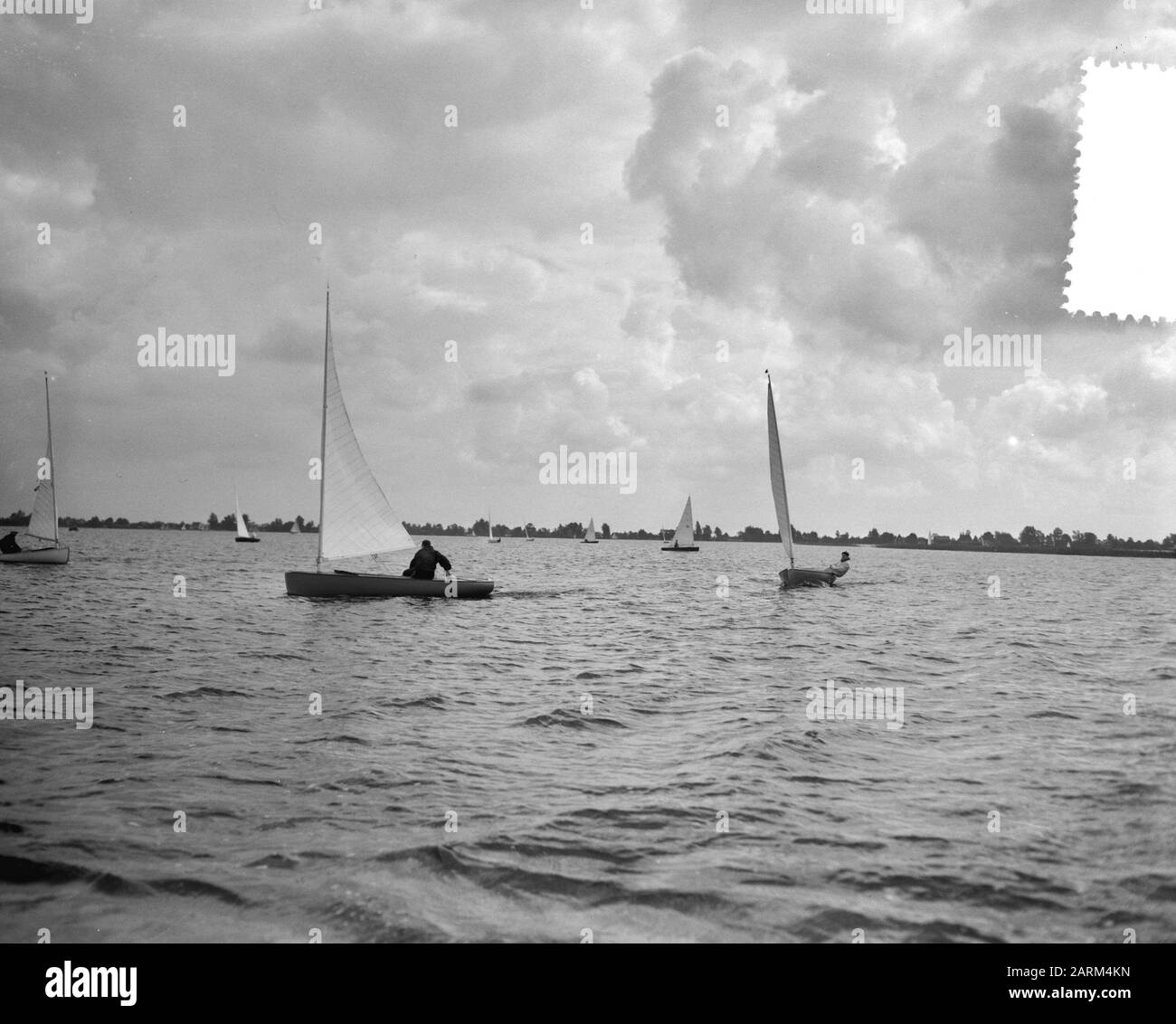 Championnats d'Europe un homme szwaardboats Loosdrecht Date: 20 août 1956 lieu: Loosdrecht mots clés: CHAMPONIES Banque D'Images