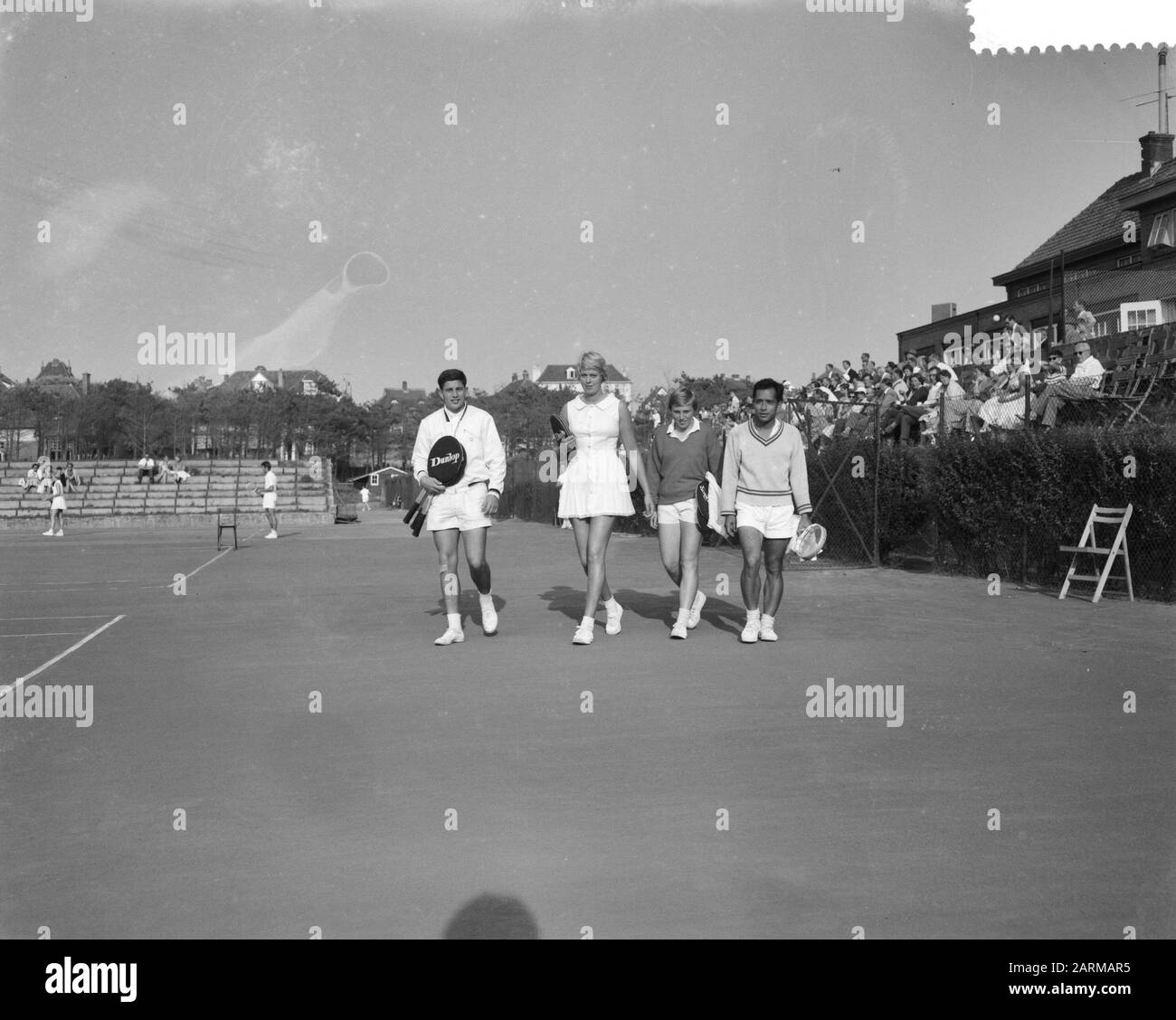 Match de tennis Pays-Bas contre l'Allemagne à Noordwijk Date: 22 août 1959 Banque D'Images