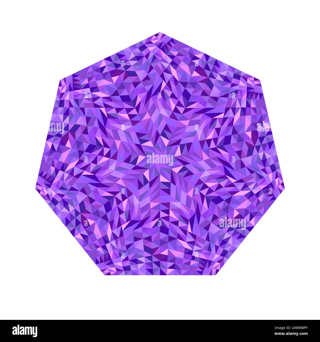 Modèle de logo polygonal en mosaïque abstraite isolé - élément de conception vectoriel géométrique ornementale Illustration de Vecteur