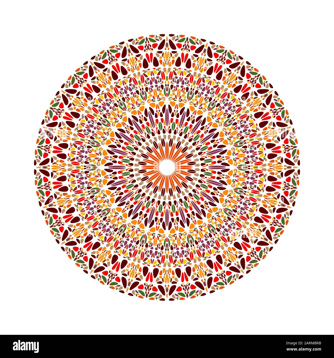 Résumé gemstone pattern mandala - élément géométrique décoratif de conception vectorielle Illustration de Vecteur