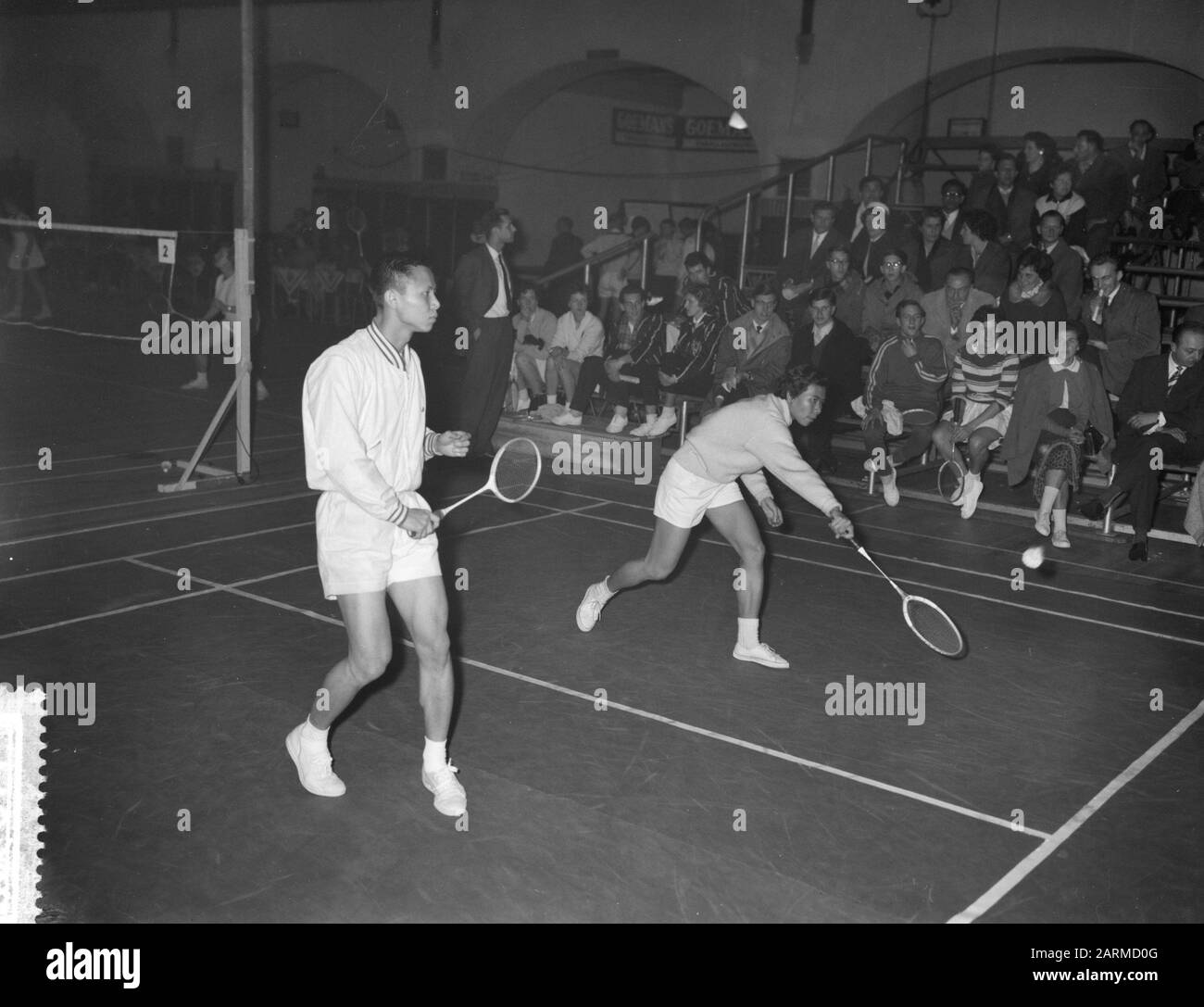 Championnat international de badminton à Haarlem Date: 14 février 1960 lieu: Haarlem mots clés: Badminton, sport Banque D'Images