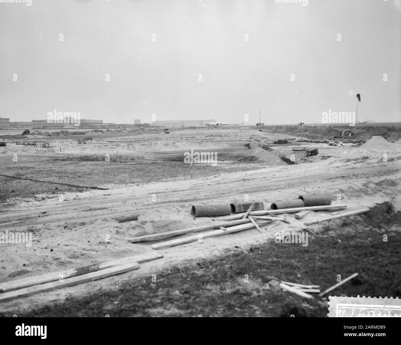 Extension de Schiphol pour l'âge du jet Date : 16 mars 1960 lieu : Noord-Holland, Schiphol mots clés : extensions, époques du jet Banque D'Images