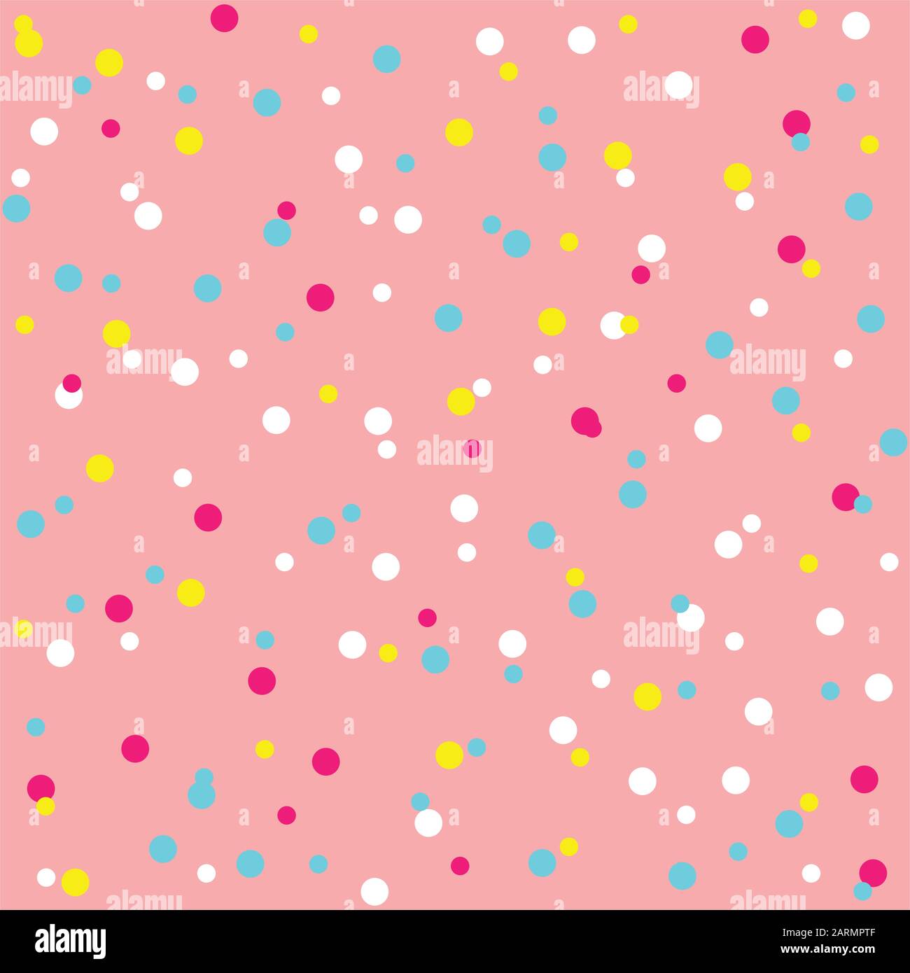 Motif brillant sans coutures. Texture crème avec garniture saupoudrée de perles colorées sur fond rose. Décoration de boulangerie alimentaire. Illustrations vectorielles 8 illustrati Illustration de Vecteur