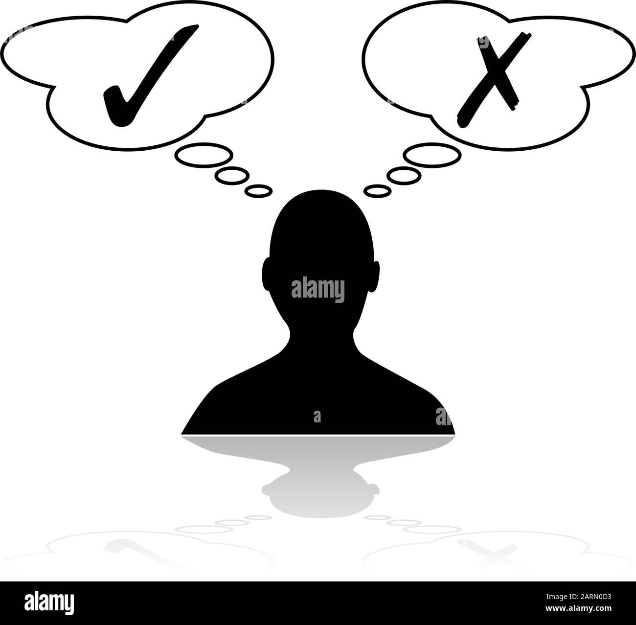 Illustration Du Concept Montrant Une Personne Qui Reflechit A Differentes Options Avant De Prendre Une Decision Image Vectorielle Stock Alamy Illustration Du Concept Montrant Une Personne Qui Reflechit A Differentes Options Avant De Prendre Une Decision Image Vectorielle Stock Alamy