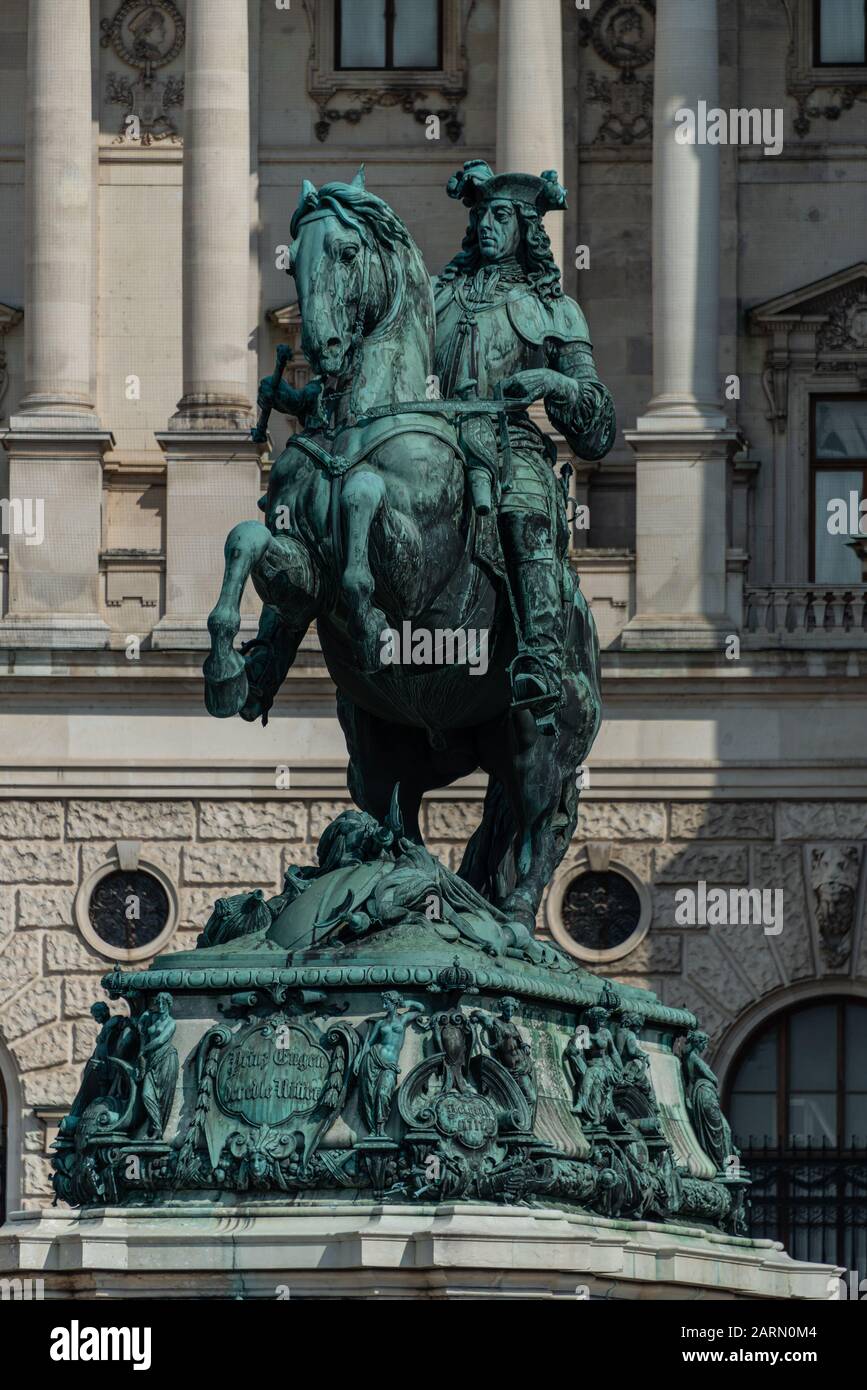 Monument du Prince Eugène de Savoie à Vienne Autriche Banque D'Images