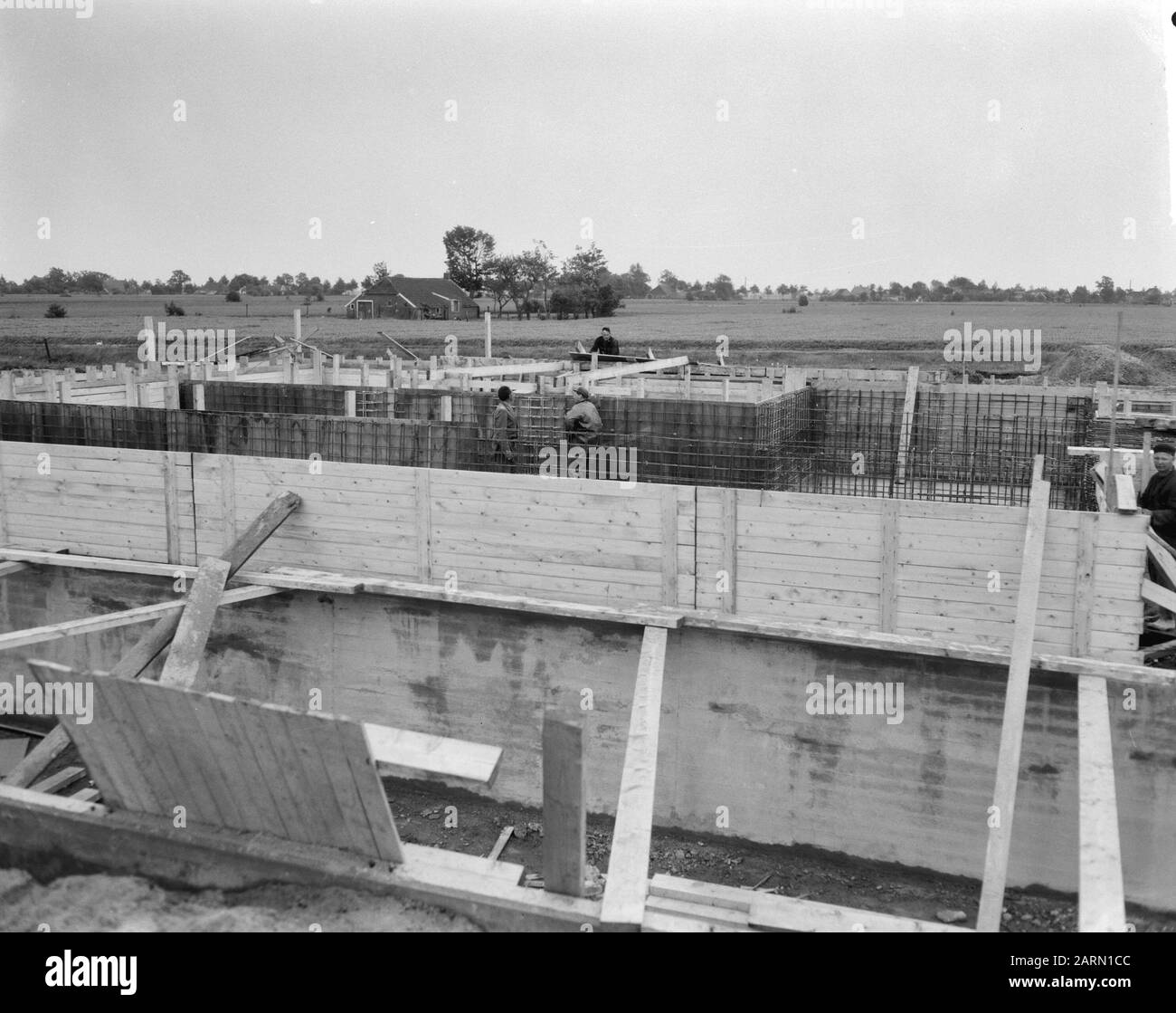 Gasbel Te Slochteren Dutch Gas Union Work Date: 15 Juin 1963 Lieu: Groningue, Slochteren Mots Clés: Gasbel, Work Institution Name: Dutch Gasunie Banque D'Images