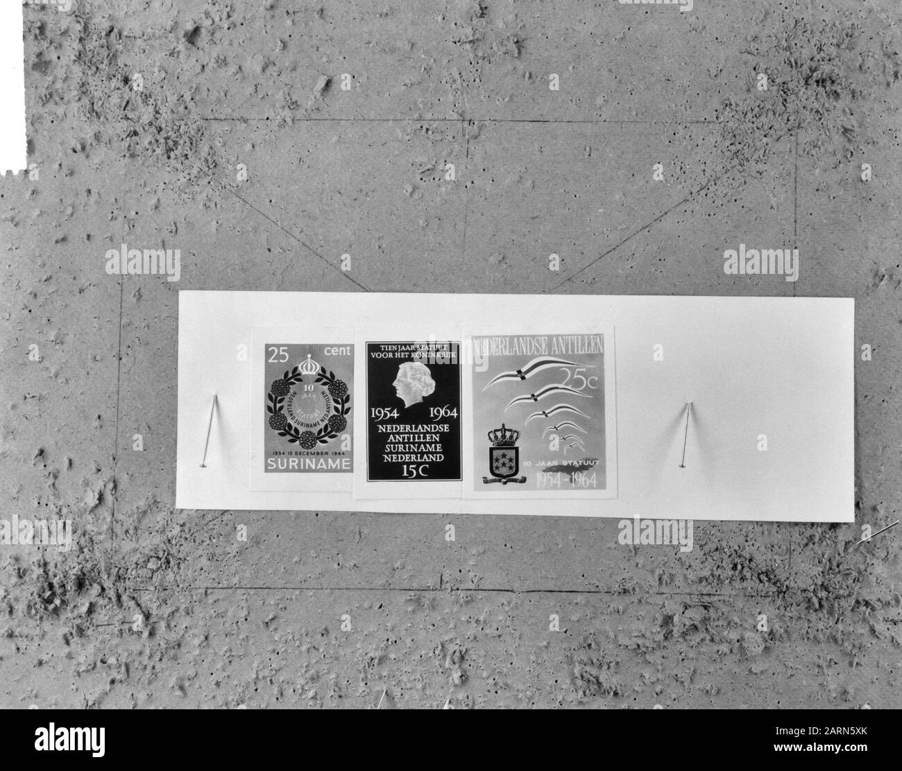 Statuutseal Antilles Néerlandaises 1964 Date : 30 Novembre 1964 Lieu : Antilles Néerlandaises Banque D'Images