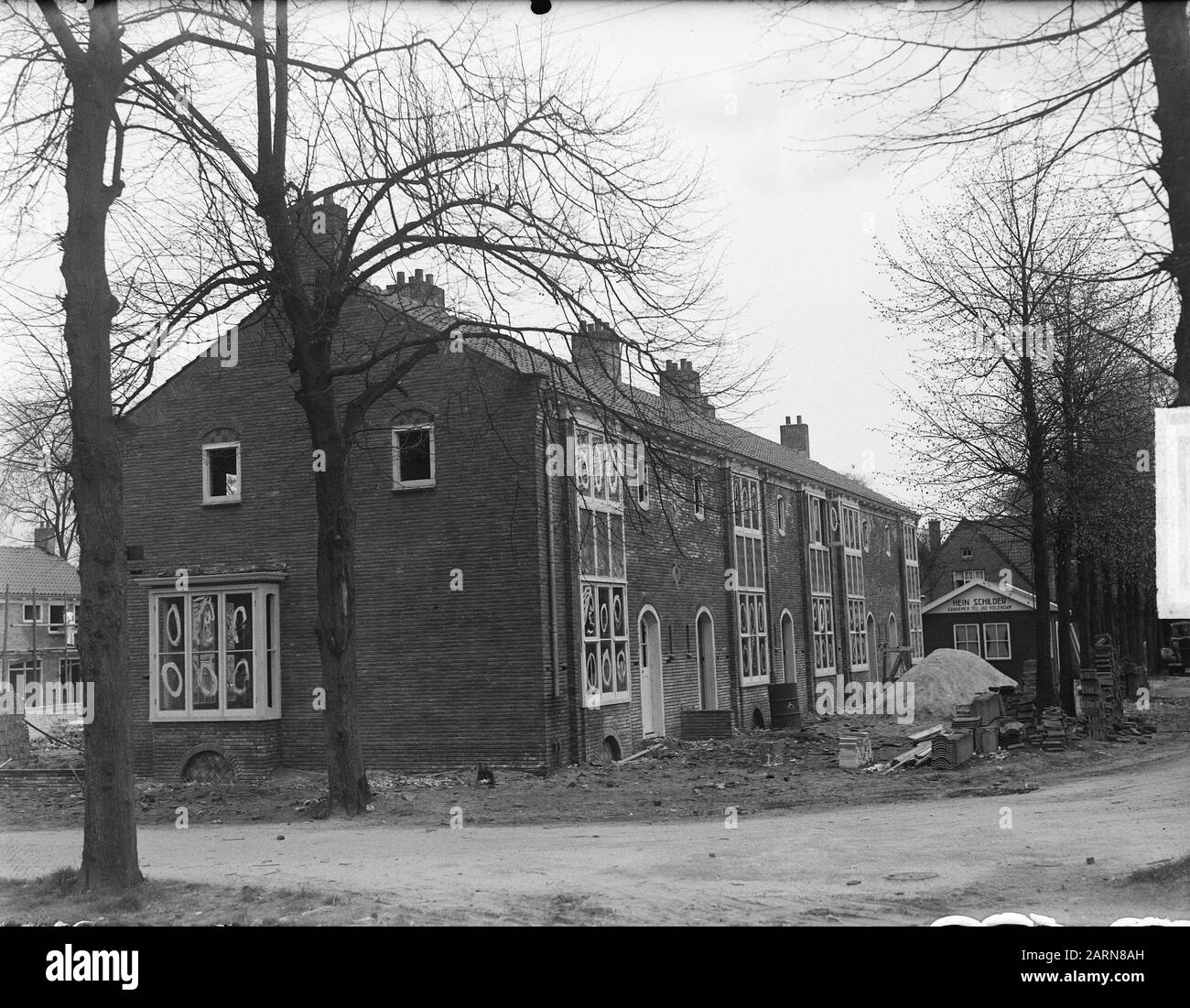 Construction de logements à Muiderberg Date : 25 avril 1950 lieu : Muiderberg mots clés : maison Banque D'Images