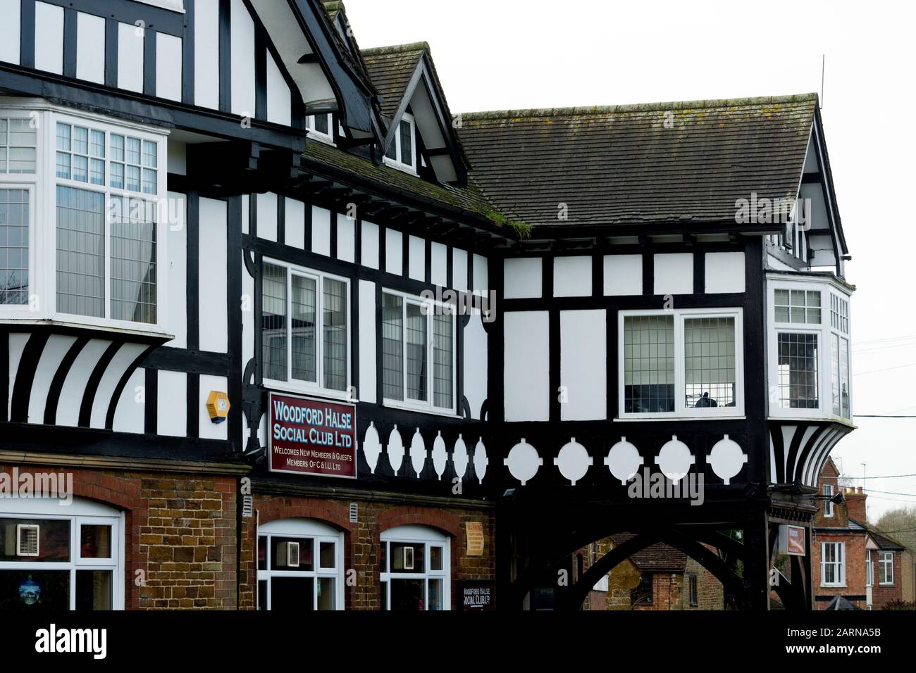 Woodford Halse Social Club, Woodford Halse, Northamptonshire, Angleterre, Royaume-Uni Banque D'Images