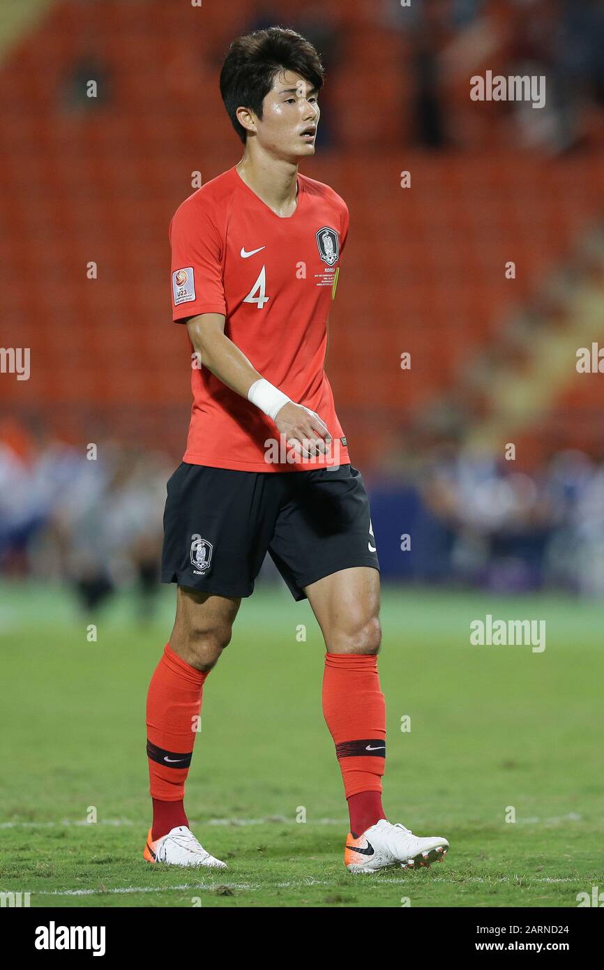 Lee sang-min de Corée du Sud lors du match final de l'AFC U-23 en Thaïlande 2020 entre la Corée du Sud 1-0 Arabie Saoudite au stade Rajamangala à Bangkok, Thaïlande, 26 janvier 2020. (Photo par AFLO) Banque D'Images