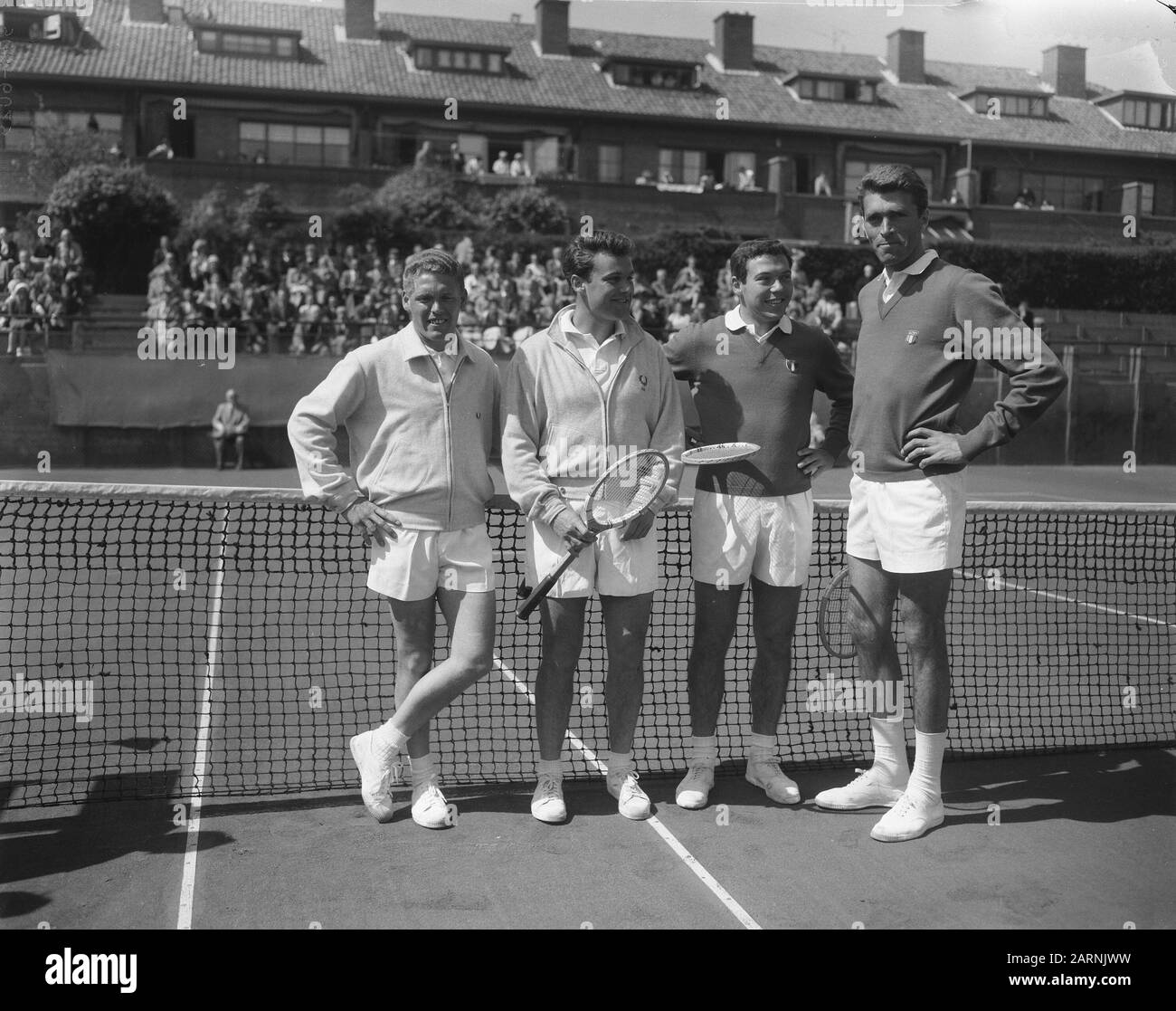 Tennis. Davis-Cup Pays-Bas contre Italie/ Date affectée: 19 mai 1957 mots clés: Tennis Nom personnel: Davis Cup Nom de l'institution: Pays-Bas Banque D'Images Tennis. Davis-Cup Pays-Bas contre Italie/ Date affectée: 19 mai 1957 mots clés: Tennis Nom personnel: Davis Cup Nom de l'institution: Pays-Bas Banque D'Images