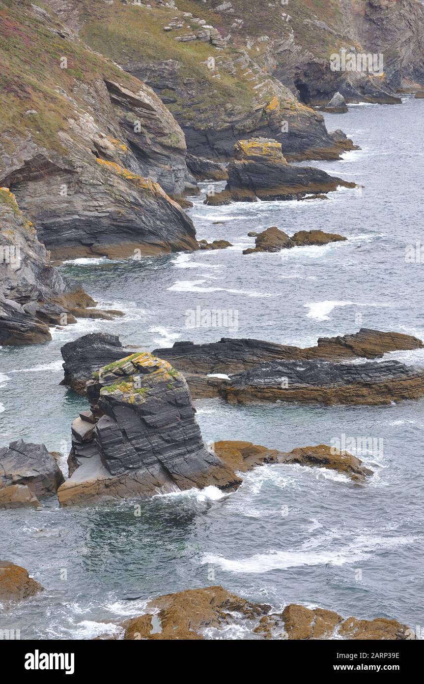 Découverte de la côte Bretagne, sillon de Talbert. Belle région de France Banque D'Images