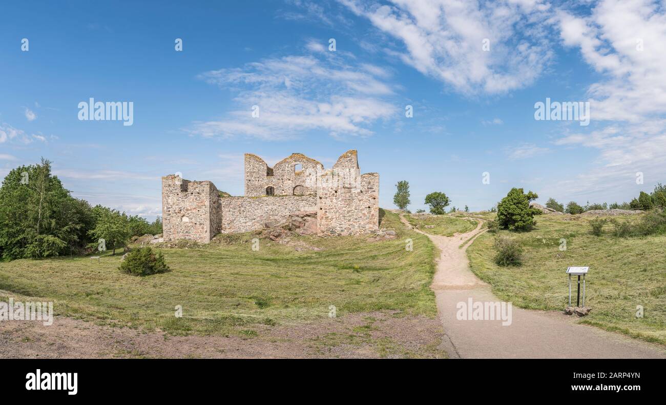 Ruines du château de Brahehus, près de Granna, Smaland, Suède, Scandinavie Banque D'Images