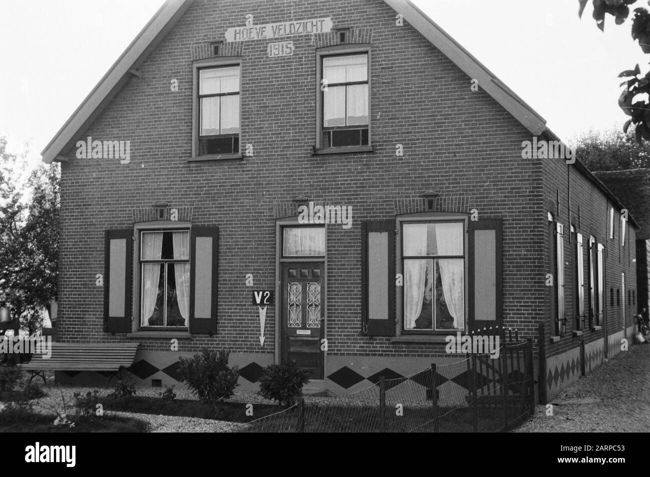 Points fixes Culturetechnical Service Hoeve Veldzicht (division terrestre Vijfheerenlanden) Annotation: V-2. Date: Non daté lieu: Vijfheerenlanden mots clés: Consolidation des terres, modifications des eaux du terrain Banque D'Images