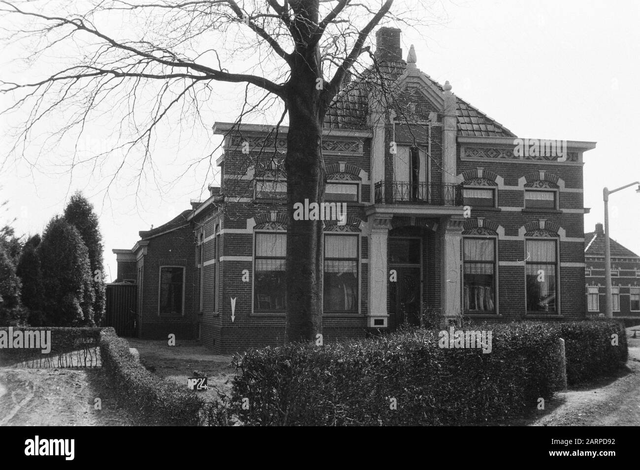 Points fixes Cultuurtechnische dienst Huis te Nieuwe Pekela [swailverland Pomppolder] Annotation: NP-24. Pekela mots clés : consolidation des terres, ajustements des eaux de terrain Banque D'Images