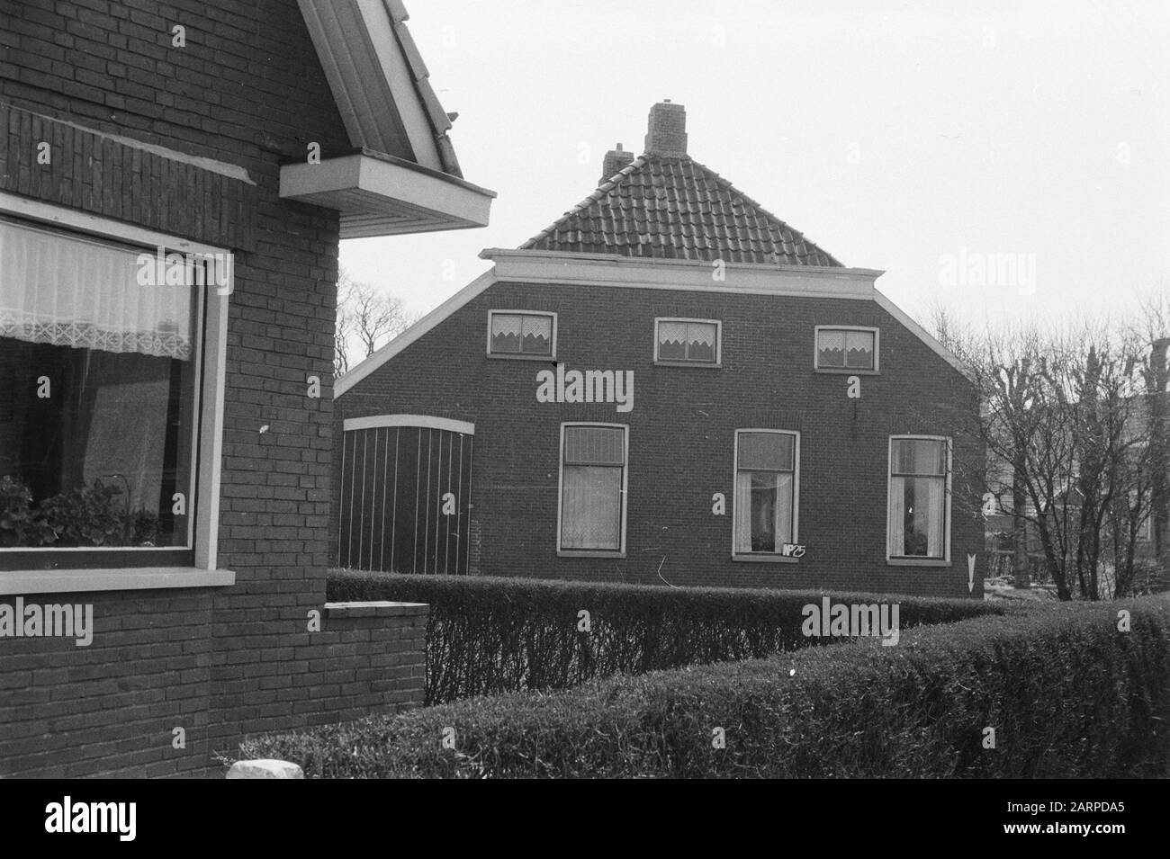 Points fixes Cultuurtechnische dienst Huis te Nieuwe Pekela [swailverland Pomppolder] Annotation: NP-25. Pekela mots clés : consolidation des terres, ajustements des eaux de terrain Banque D'Images