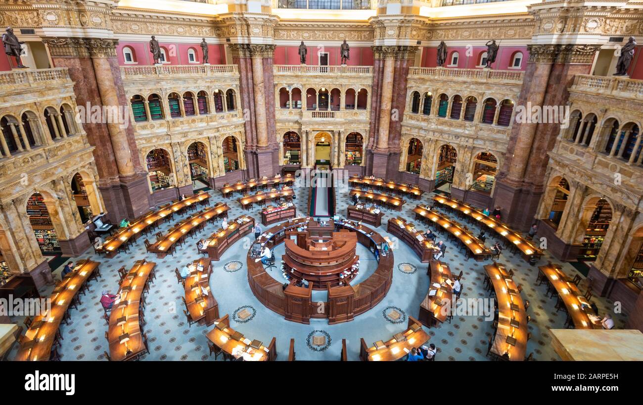 Washington - 12 AVRIL 2015 : la Bibliothèque du Congrès à Washington. La bibliothèque sert officiellement le Congrès américain. Banque D'Images
